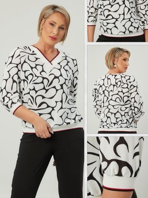 Блуза KokART Чорно-білий цвет (KRT5010-46)
