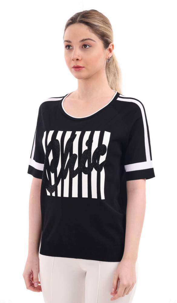 Футболка Sempre Чорно-білий колір (SP2505Bk-L-XL) Футболка Sempre Чорно-білий колір (SP2505Bk-L-XL)